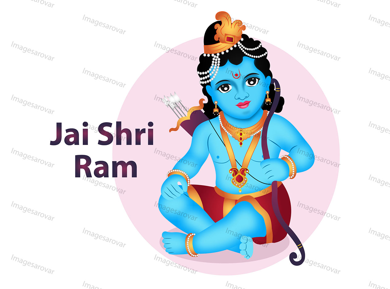 beautiful childhood illustration of lord rama ayodhya