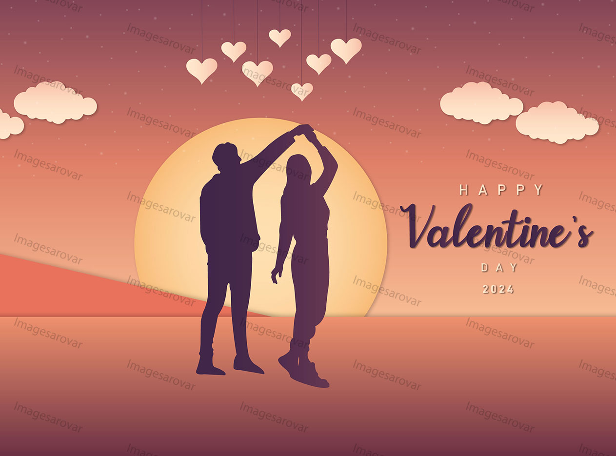 happy valentines day greetings vector illustration