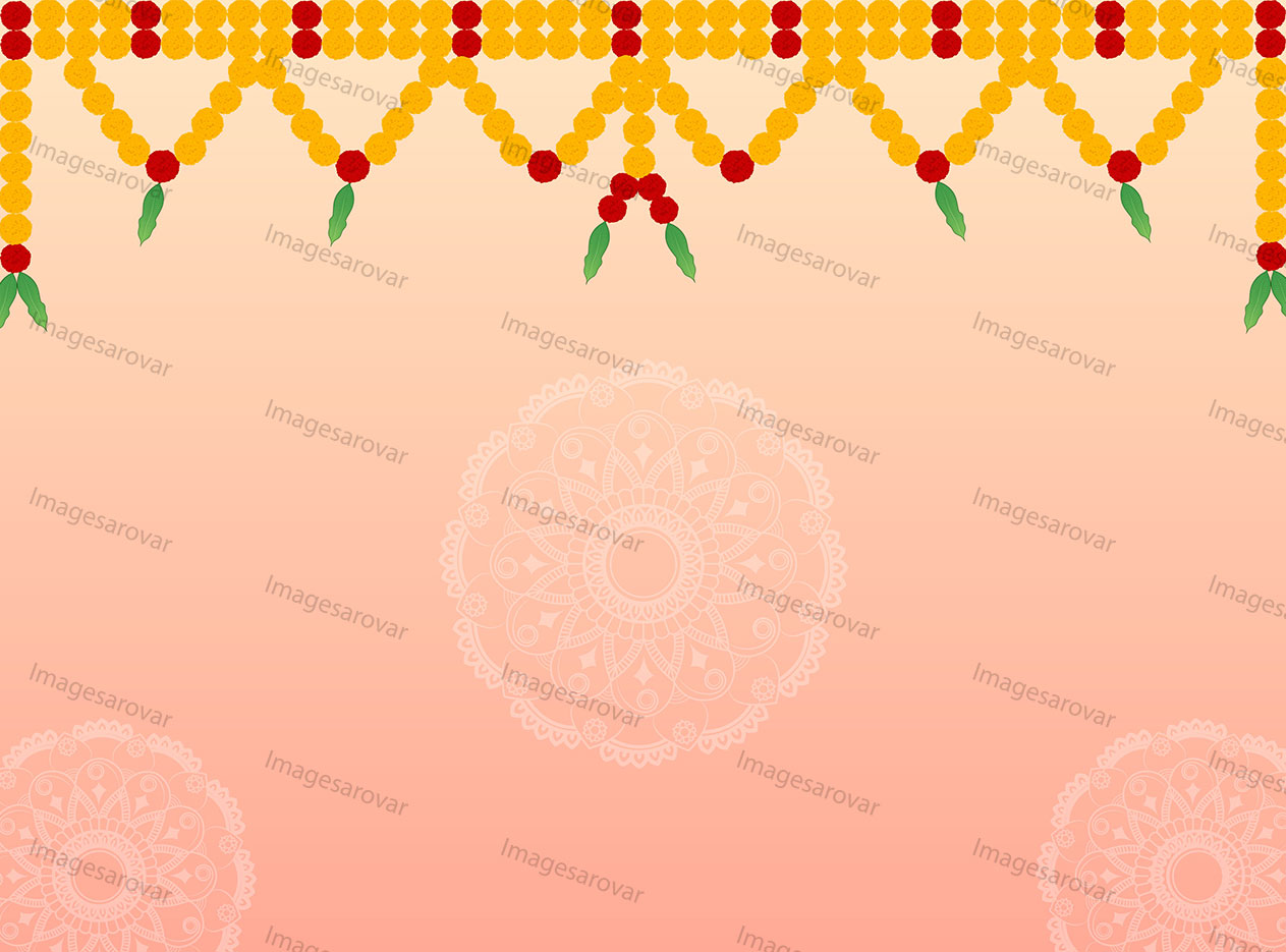 indian traditional background with toran decoration