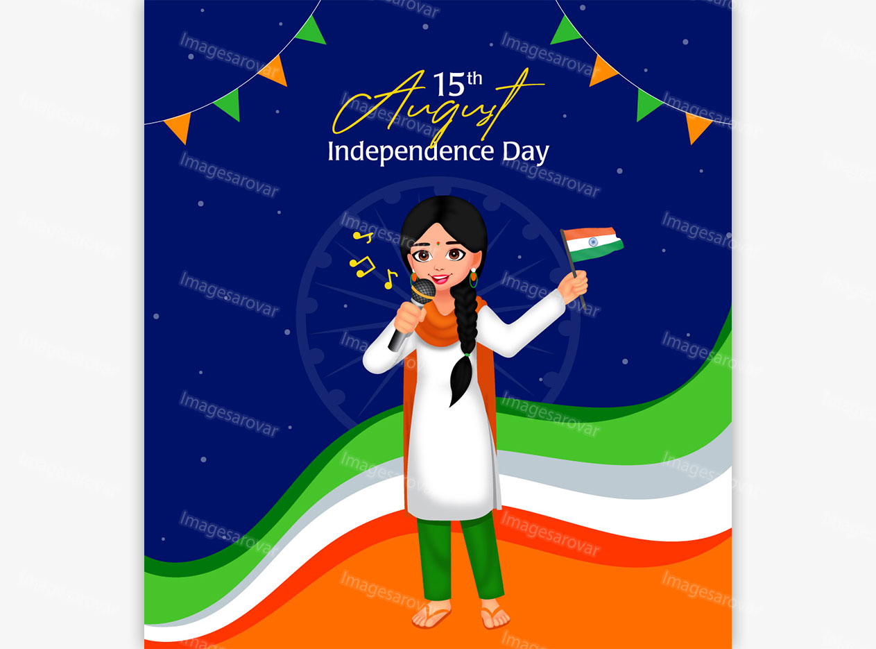 15 august independence day post banner template vector