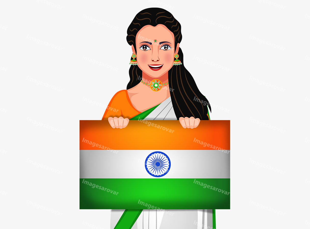 indian independence day cartoon character vector illustration