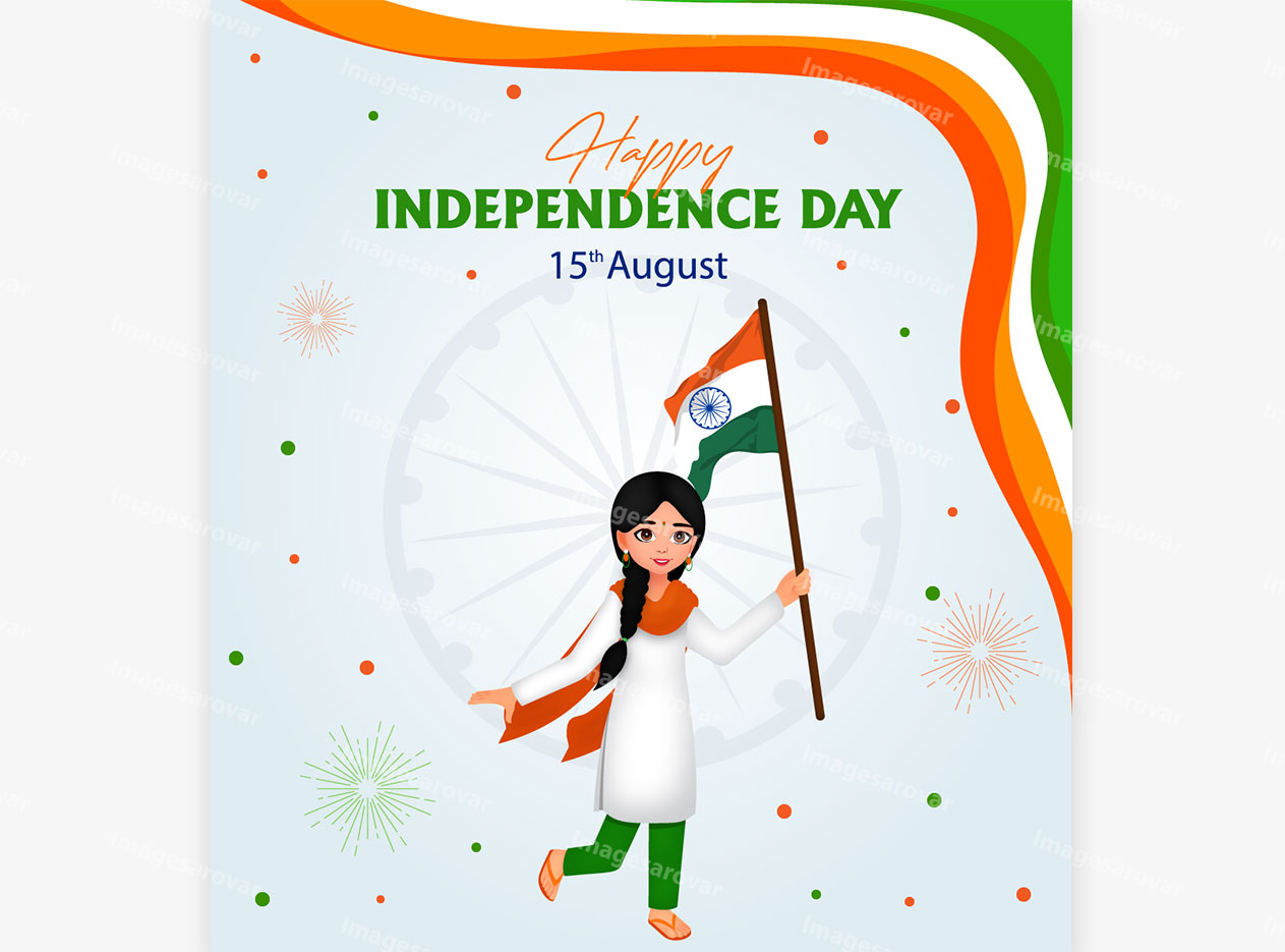 happy independence day social media post design template vector